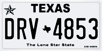 TX license plate DRV4853