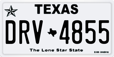 TX license plate DRV4855