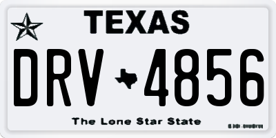 TX license plate DRV4856