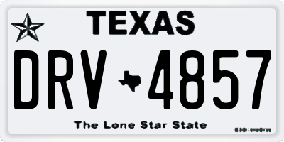 TX license plate DRV4857