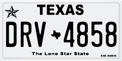 TX license plate DRV4858