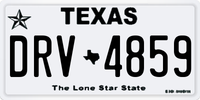 TX license plate DRV4859