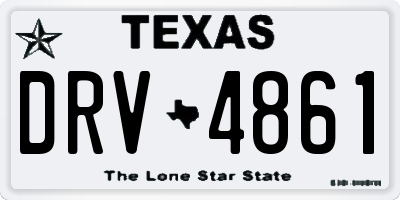 TX license plate DRV4861