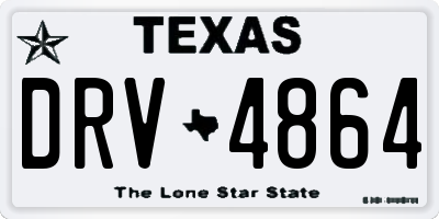 TX license plate DRV4864