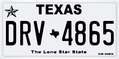 TX license plate DRV4865