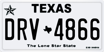 TX license plate DRV4866