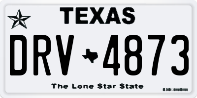 TX license plate DRV4873