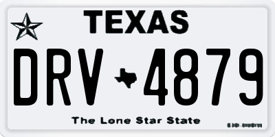 TX license plate DRV4879