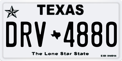 TX license plate DRV4880