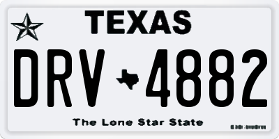 TX license plate DRV4882