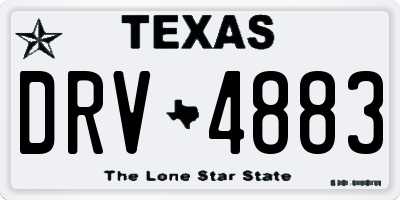 TX license plate DRV4883