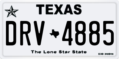 TX license plate DRV4885