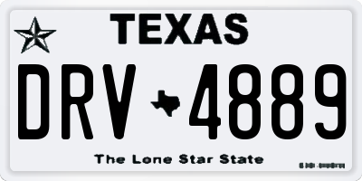 TX license plate DRV4889