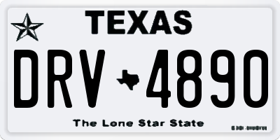 TX license plate DRV4890
