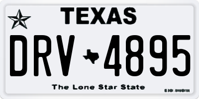TX license plate DRV4895