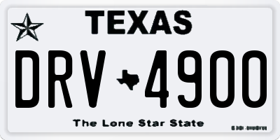 TX license plate DRV4900