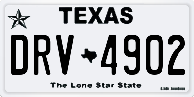 TX license plate DRV4902