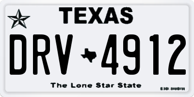 TX license plate DRV4912