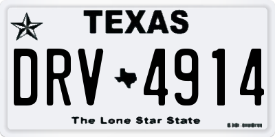 TX license plate DRV4914