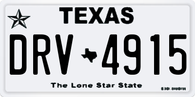 TX license plate DRV4915