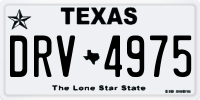TX license plate DRV4975