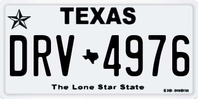 TX license plate DRV4976