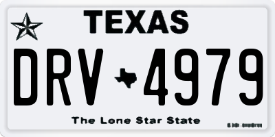 TX license plate DRV4979