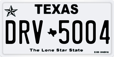 TX license plate DRV5004