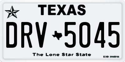 TX license plate DRV5045