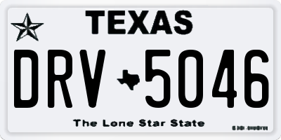 TX license plate DRV5046