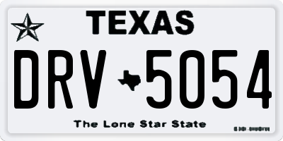 TX license plate DRV5054