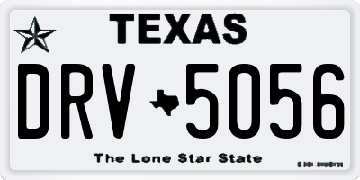 TX license plate DRV5056