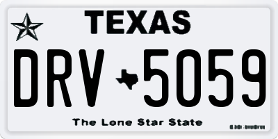 TX license plate DRV5059