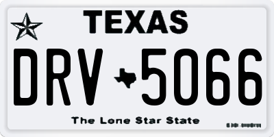 TX license plate DRV5066