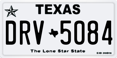 TX license plate DRV5084