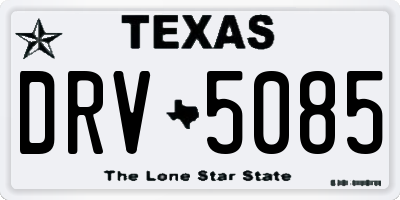 TX license plate DRV5085