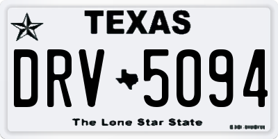 TX license plate DRV5094