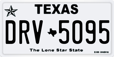 TX license plate DRV5095