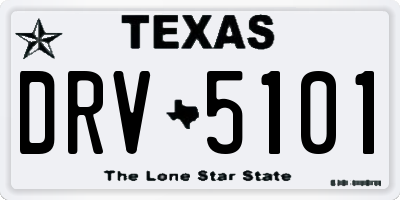 TX license plate DRV5101