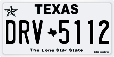 TX license plate DRV5112