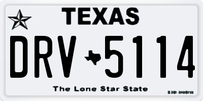 TX license plate DRV5114