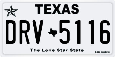 TX license plate DRV5116