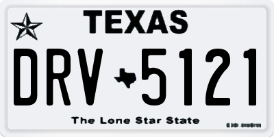 TX license plate DRV5121