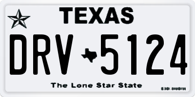 TX license plate DRV5124