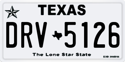 TX license plate DRV5126