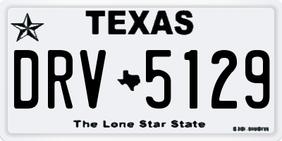 TX license plate DRV5129