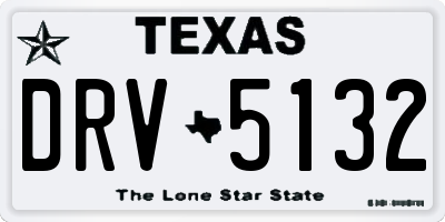 TX license plate DRV5132