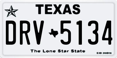 TX license plate DRV5134