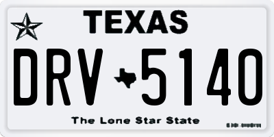 TX license plate DRV5140