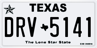 TX license plate DRV5141